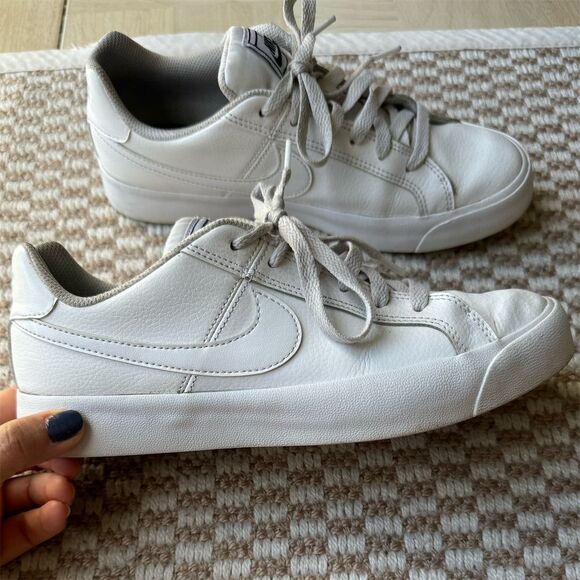 Nike Shoes - Nike Women's Court Royale White Leather Sneakers Casual Shoes 8